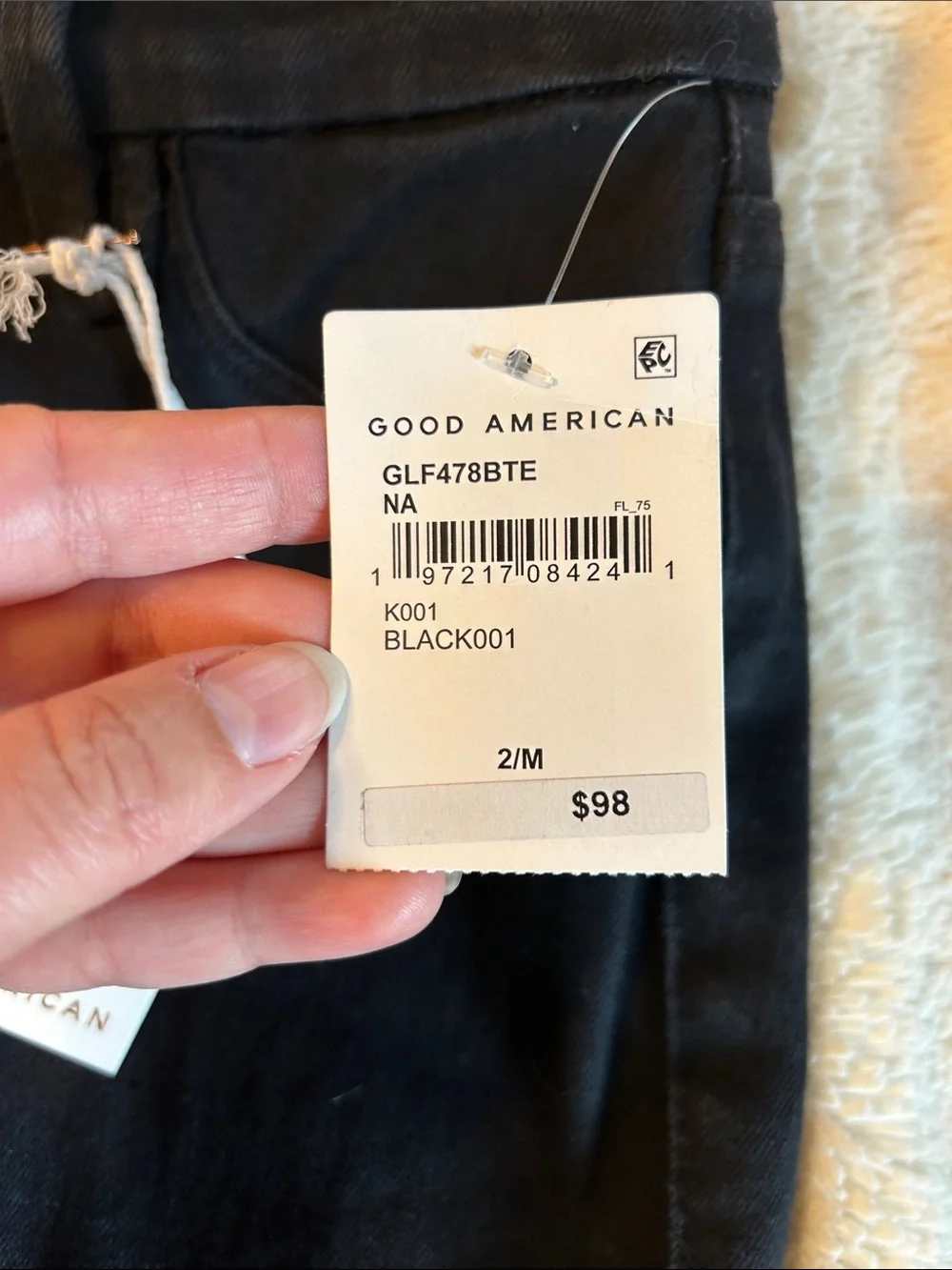 NWT Good American good legs flare pull on jeans M